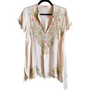 Johnny Was Embroidered Tunic Shirt